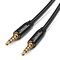 3.5mm Audio Cable, Male to Male, TRRS Stereo with Microphone, Nylon Braided Jacket (25 Feet, Black)